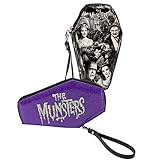 Veganes Leder. Rock Rebel The Munsters Collage bÃ¶rse mit ReiÃŸverschluss, glitzernd