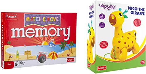 Image of Giggles - Nico The Giraffe & Funskool Memory Match and Move, Multicolor