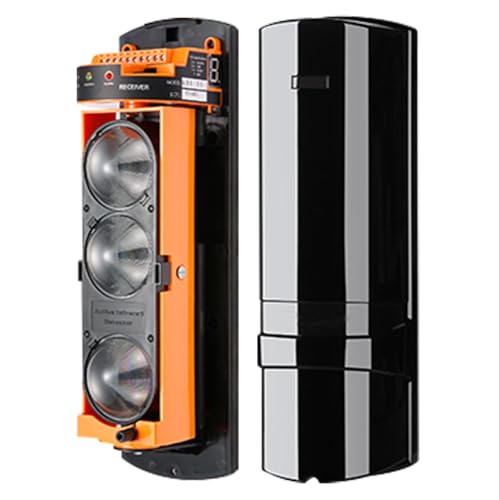 4 frequenze operative COPPIA BARRIERE PERIMETRALI CABLATE AD INFRAROSSI 3 FASCI DISTANZA RILEVAMENTO 150/450 METRI DA ESTERNO IP65