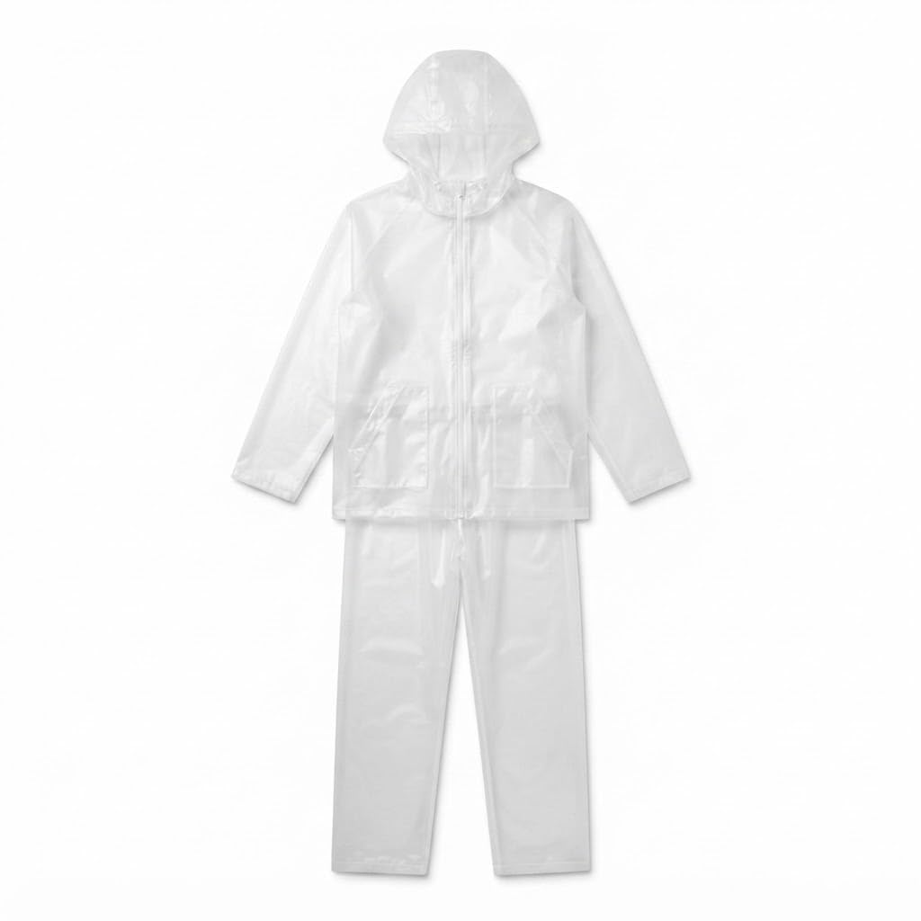 { 2026 Brings 5 Years WARRANTY ) Raincoat for Men & Women Transparent Waterproof Rain Suit – Reusable, Portable, Lightweight Protection for Heavy Rain, Travel, Biking, Trekking, XXL Size-image-34
