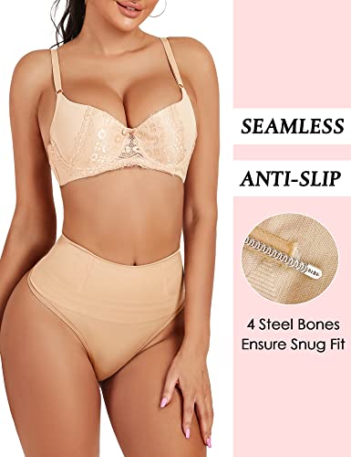 Image of Seamless Thong Shapewear for Women Tummy Control Body Shaper Panties Girdle High Waist Shaping Underwear