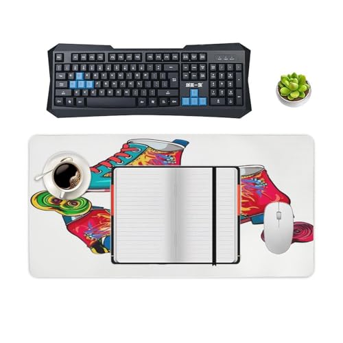 Colorful Roller Skates Desk Pad base goma grande miniatura 4