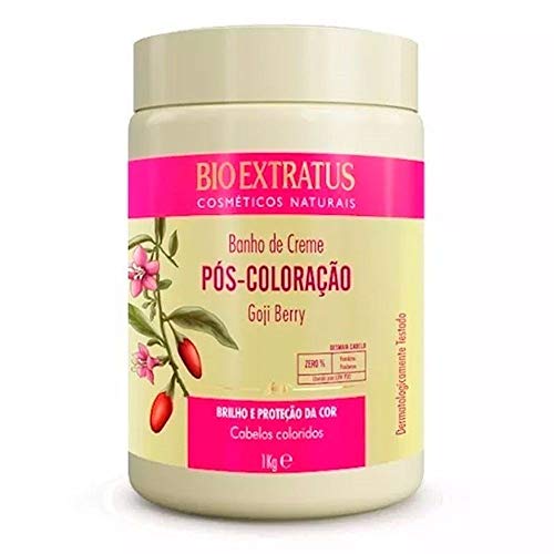 Linha Pos Coloracao (Brilho e Protecao da Cor) Bio Extratus - Banho de Creme Goji Berry 1000 Ml - (Bio Extratus Post Dye (Shine And Color Protection) Collection - Goji Berry Cream Bath Net 35.27 Oz)