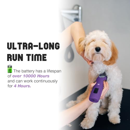 FuzzyFix Hundeschermaschine profi,2 Geschwindigkeits Schermaschine Ergonomisches Design Hund Katze,Hundetrimmer Hundehaarschneidemaschine für Dickes, Langes und Lockiges Tierhaare Fell