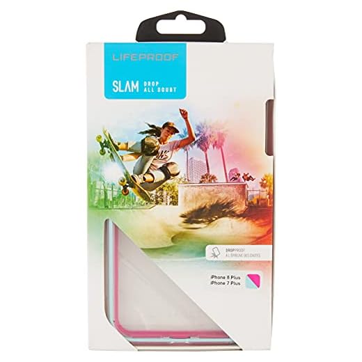 Lifeproof SLAM Series Case for iPhone 8 Plus & 7 Plus (ONLY) - Retail Packaging - Aloha Sunset (Clear/Blue Tint/Process Magenta)