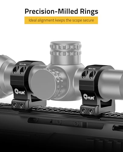 Image of CVLIFE Precision Scope Rings Mount - Compatible with Picatinny Rails and More - 2 Pieces