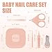 Baby Nail Care Set, 5 in 1 Baby Nail File Clippers Infant Grooming Kit Manicure Set for Newborn, Infant, Toddler, and Kids, Pink