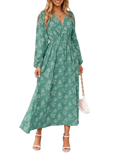 Simplee Boho Floral Long Sleeve Maxi Dress