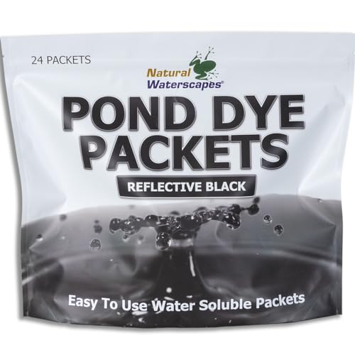 Reflective Black Pond Dye Packets - 24 Water Soluble Packs