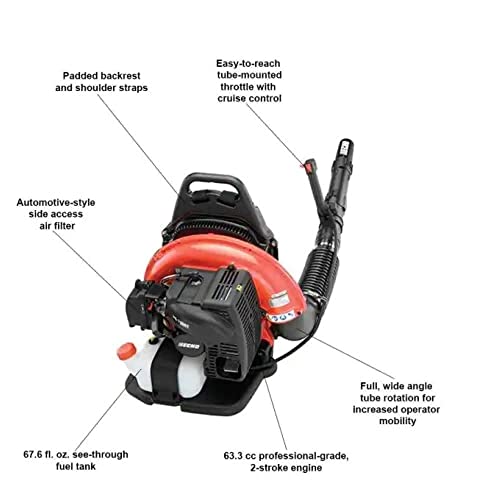 ECHO Professional Grade 651 CFM & 233 MPH Backpack Blower w/Tube Throttle Control - Thumbnail 2