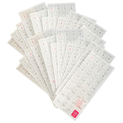 Frcolor 24枚 便利なカレンダーステッカー 日対応 手帳用インデックスラベル 付箋シール 大人のノートマルチファンクション用 企画管理に