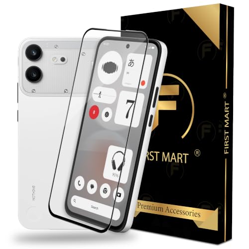 Image of FIRST MART Tempered Glass for Nothing Phone (4b), 9H Full-Glue Screen Protector, 3D Edge-to-Edge, HD Clear, Oleophobic, Case-Friendly, Black, Pack of 1