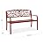 Best Choice Products Outdoor Bench Steel Garden Patio Porch Furniture for Lawn, Park, Deck w/Floral Design Backrest, Slatted Seat - Rust