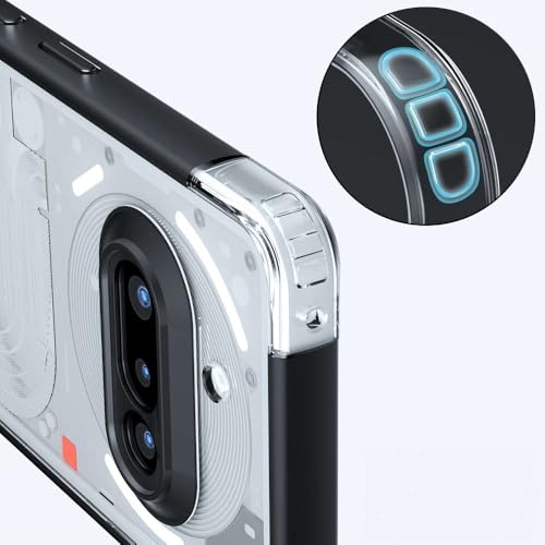 Image of Back Case Compatible with Nothing Phone - Military Grade Drop tection, Anti-Slip Grip, Anti-Scratch & Anti-Fingerprint Matte Finish, Slim Fit Cover (Matte Black, Solid)