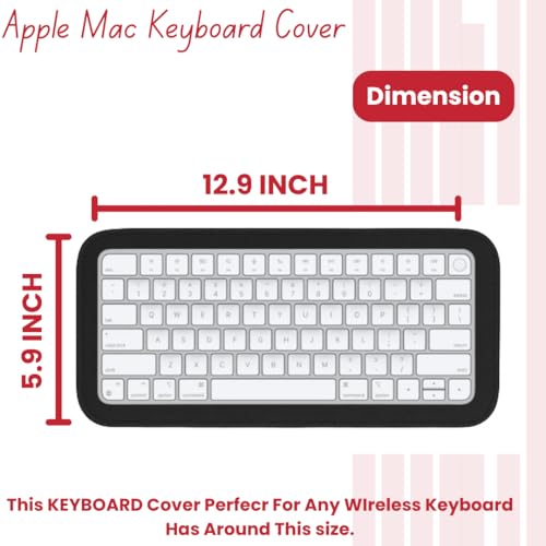 Image of EDRAK Polyester Keyboard Cover for Apple Wireless Keyboard & Logitech MK240 /Dustproof, Scratch-Resistant, Lightweight Protective Sleeve with Velcro Closure 2025 2024 2023 2021 iMac 24 inch M4 M3 M1