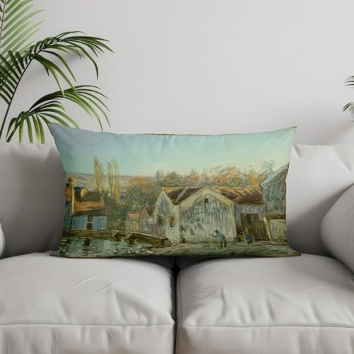Housse de coussin africain rectangulaire CEVAN en coton lot de 4
