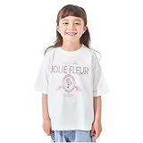 [ever closet] キッズ Tシャツ 110サイズ (4-6歳・身長105-115cm目安) オフホワイトA 女の子 男の子 半袖 ガールズ 綿100％ トップス 保育園 小学生 春服 夏服 子供服 キッズ服 エバークローゼット