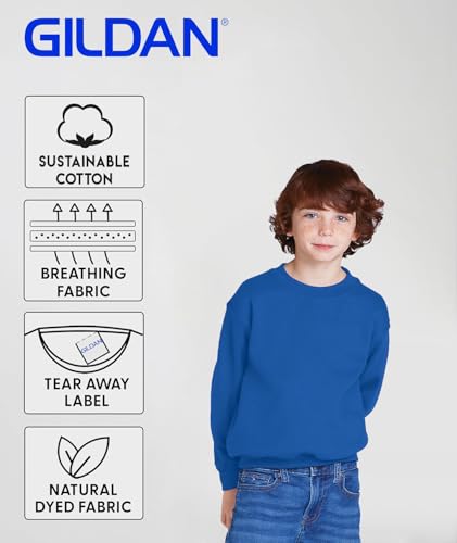 Gildan Custom Youth Sweatshirt - Personalized Crewneck Sweatshirt for Kids Boys Girls Children – Customized Fleece Pullover4