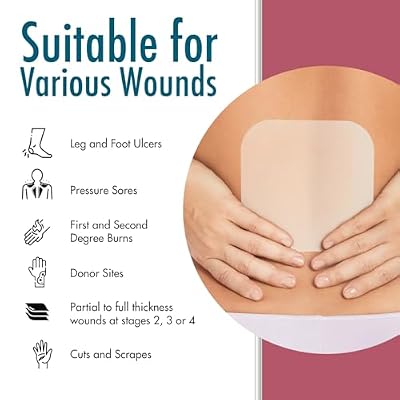 Dynarex Durma+ DynaDermTM Hydrocolloid Dressing - Sterile Non-Bordered Wound Patch - Water-Resistant - Flexible Protection - X-Thin - 6 x 6 - 5 per Box, 12 Boxes per Case