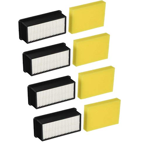 Gotty 4 Pack 1008 Pre & Post Motor Replacement Filter Kit for Bissell CleanView Upright Vacuums 9595A, 1819, 1822, 1825, 1831, 1330, 1332. 4 Pre-Motor Foam Filter and 4 Post-Motor Filter