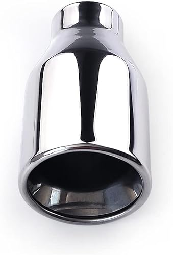 Miniatura 5 de Puntas de escape de repuesto automotriz de entrada de 2.48 pulgadas, punta de silenciador, acero inoxidable, cromada, diseño atornillado, punta de