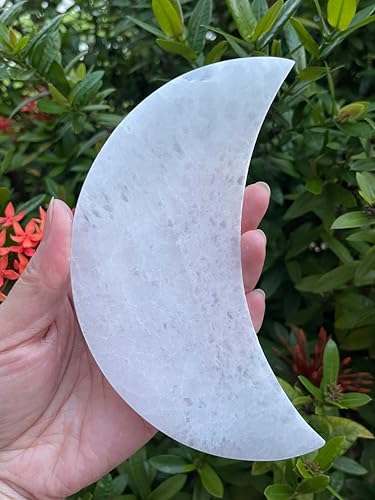 Platos de carga de selenita en forma de luna, pack triple miniatura 2