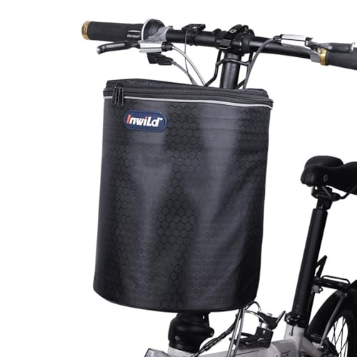 MiOYOOW Cesta de almacenamiento de scooter eléctrica, organizador de transporte frontal, desmontable, para manillar de scooters eléctricos, bicicleta