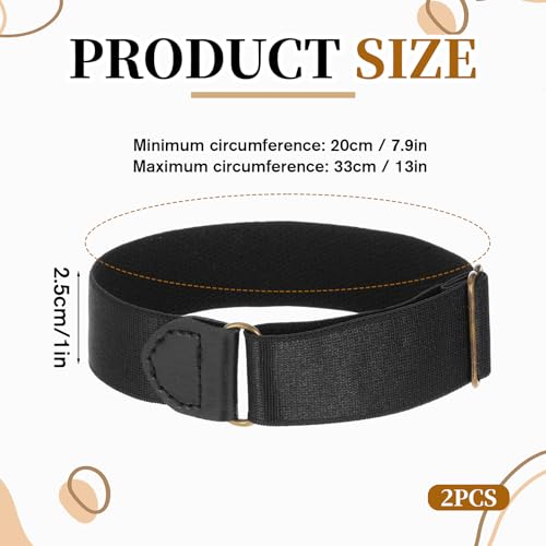 Image of 4Pcs Black Elastic Adjustable Arm Band, Unisex Stretchy Sleeve Garters Anti-Slip Shirt Long Sleeve Holders for Men