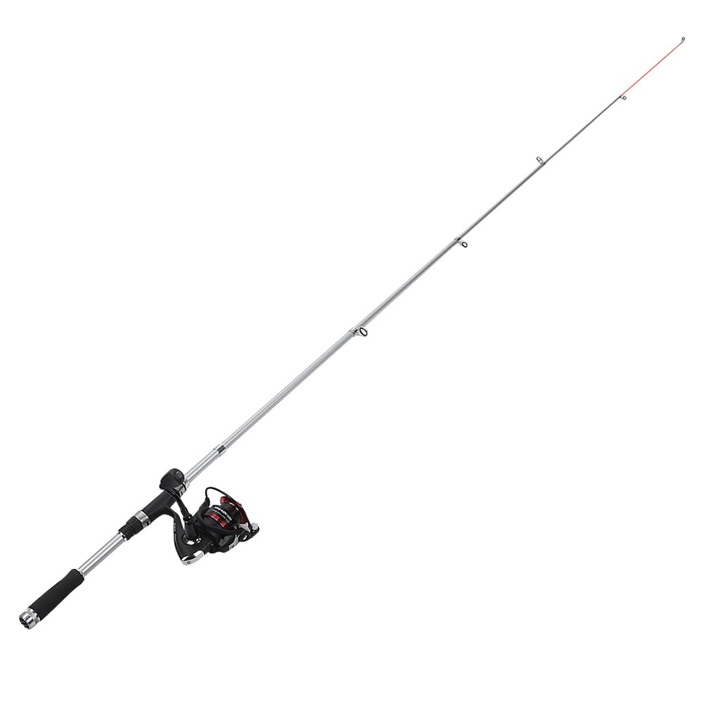Karlak Kit Combinato Mulinello da Pesca Compatto Canna da Pesca Telescopica con Accessori per la All'aperto Facile Trasportare Lunghezza 1,8 M