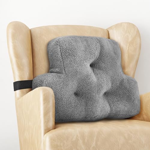 Briwooody Lumbar Support Pillow for Recliner Sherpa Non