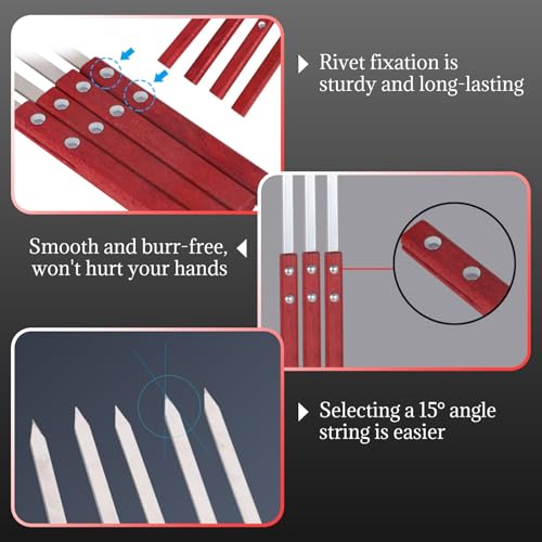Brochetas de metal Jorzer de 16" con mango de madera para barbacoas perfectas 4