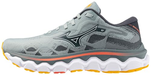 Mizuno Women's Wave Horizon 7 Running Shoe, Grey Mist/White, 6 UK