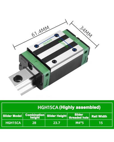 Ld-Teemm LD-HK-2HGH15CA-BZ-FBA Hgh15Ca Linear Slider Bearing thumb #1