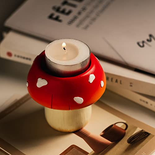 Chunche Cute Mushroom Candle Holder Set Of 3, Candle Holders For Centerpiece Table Decorations, Decorative Stand For Tealight Candles, Votive Candles, Suitable For Farmhouse Cottagecore Decor #TOP5