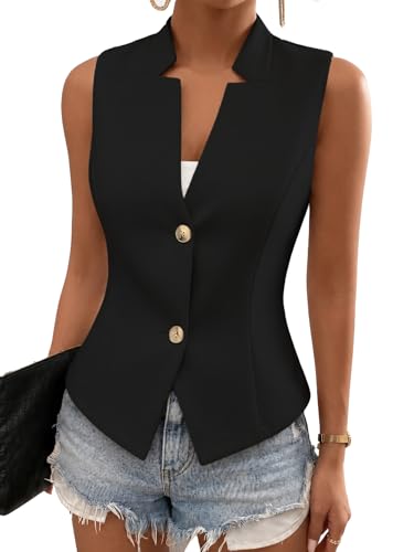 Image of Mina Self Women's 2026 Summer Lightweight Knit Vest Top - Breathable Stretchy Floral Trendy Casual Work Office Slim Waistcoat