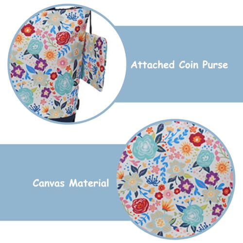 Image of NGIL Medium Top Zipper Closure Canvas Tote Bag with Attached Matching Coin Purse For Moms and Nurses