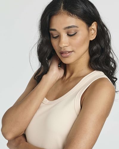 Real Essentials 3 Pack: Women's Ribbed Knit Sleeveless Crew Neck Tank Casual Midi Shift Dress with Slit3