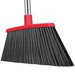 Heavy Duty Broom, 55 Inch Long Handle Outdoor Large Angle Brooms, Commercial Broom for Sweeping Indoor, for Home Garage Kitchen Office Courtyard Lobby Patio Lawn Concrete
