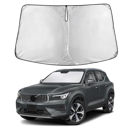 EcoNour Windshield Sunshade Compatible for Volvo XC40 2019-2024 2025 2026, Sun Visor for Front Windshield & Window Sun Shade Cover, UV Heat Blocker & Protector, Car Accessories