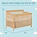 Dream On Me Ashton 4-In-1 Convertible Crib In Natural, Greenguard Gold, JPMA Certified, Non-Toxic Finishes, Features 4 Mattress Height Settings, Made Of Solid Pinewood