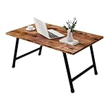 Foldable Rectangular Coffee Table - Stylish and Functional Folding Table for Living Room, Compact Design with Sturdy Frame, Ideal for Apartments, Offices, and Small Spaces,Easy Assembly,Brown