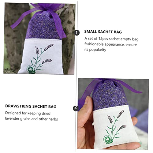 Alipis 12pcs bolsas de sachet lavanda con cordón organizador miniatura 5