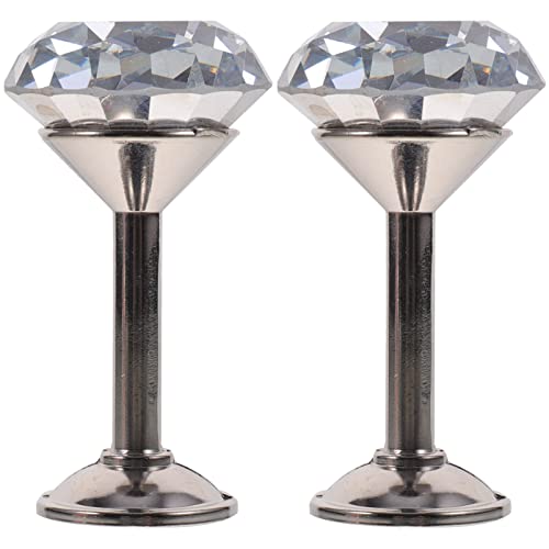 VORCOOL 2 ganci per tende a diamante, per porta, parete, con nappe (argento)
