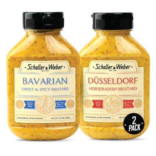 Image of Schaller & Weber Dusseldorf Horseradish & Bavarian Mustards, 9 Oz (2-pack)
