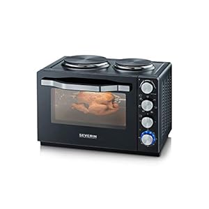 Severin To 2065 Bak- En Toastoven Met 2 Kookplaten, 30 L Ovenruimte, 2500 W, Kookplaten Met 1.000 En 1500 Watt, Incl…