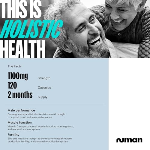Numan Testosterone Pro - Maca Root, Tribulus Terrestris, Zinc, Ginseng - Testosterone Supplements for Men, Essential Vitamins & Minerals - 1100mg per Serving - 120 Capsules - Image 5