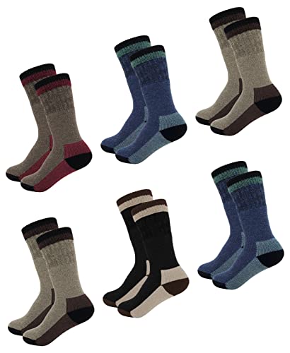 Andrew Scott Boys & Girls Hiking Merino Wool Boot Sock - Multi Packs