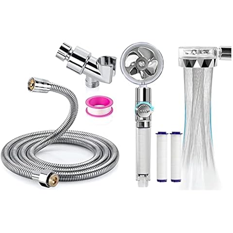 High Pressure Shower Heads Kit with 3 Filters, Shower Hose, Shower Head Holder Cover