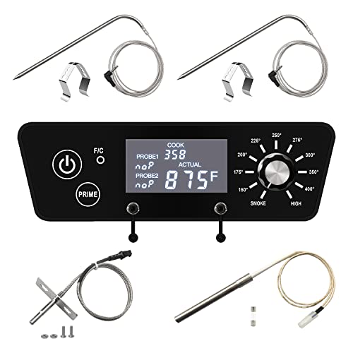 Replacement Parts Digital Thermostat Control Board Kit for Pit Boss Pro Series 4 Vertical Smoker Grill Compatible with Pit Boss P7-4.5 PBV4PS1 with RTD Temp Sensor,2pcs Meat Probe,Igniter Hot Rod