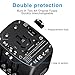 International Travel Adapter Voltage Converter Combo for 100V-240V with 2 USB Ports, USA to UK Europe Australia 200+ Countries 1